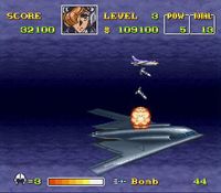 une photo d'Ã©cran de U.N. Squadron sur Nintendo Super Nes
